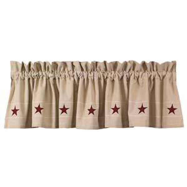 72X14" Heritage Star Lined Valance (Pack Of 5) (60791)