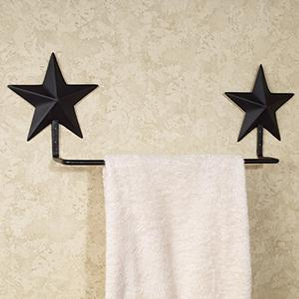 16 X 7.5 X 3.25" Black Barn Star Towel Holder (Pack Of 6) (63193)