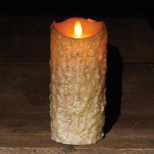 7" Ivory Lumpy Realistic Pillar (Pack Of 3) (83816)