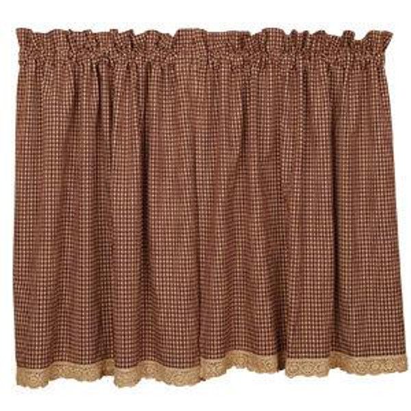 72X24" Burgundy Granny'S Check 24" Tiers (Pack Of 4) (85808)