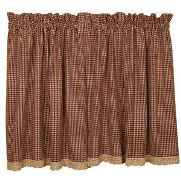 72X36" Burgundy Granny'S Check 36" Tiers (Pack Of 4) (85820)