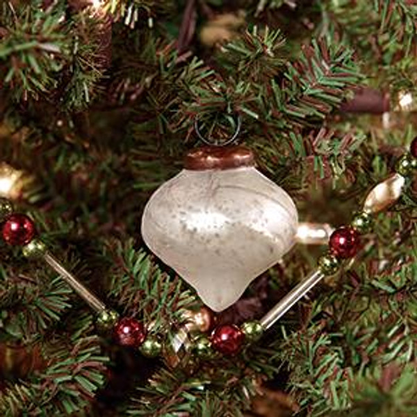 1" White Onion Mercury Ornament (Pack Of 50) (86974)