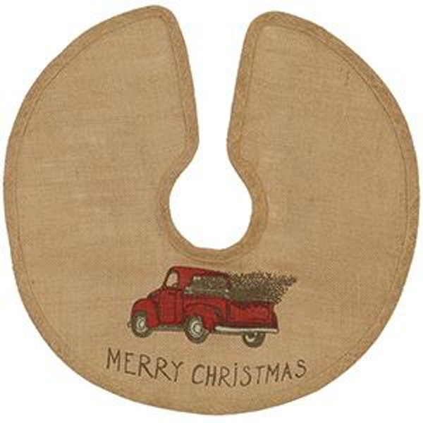 16" Red Truck/Christmas Tree Skirt (Pack Of 8) (95578)