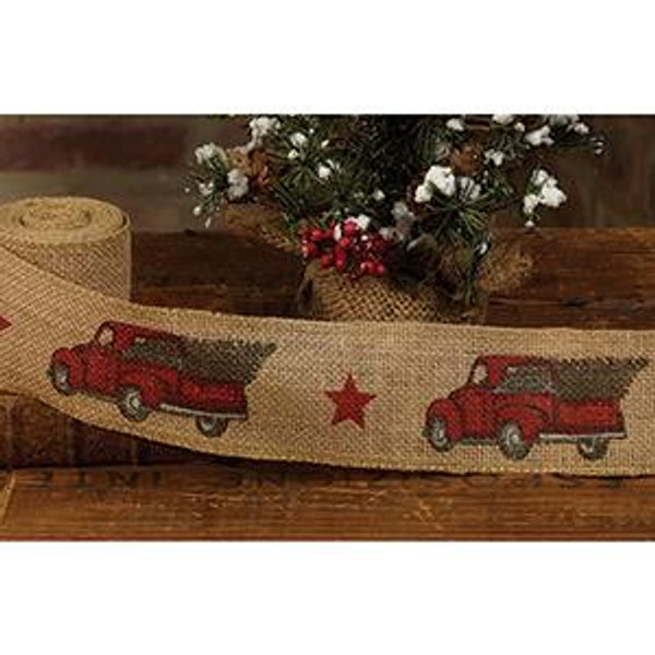 2" X 10' Red Truck Ribbon (Pack Of 11) (95587)