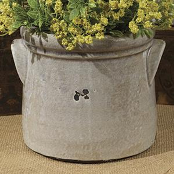 5.75" Aged Gray Crock (Pack Of 3) (98098)