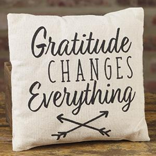 Small Canvas Gratitude Pillow (Pack Of 13) (98502)