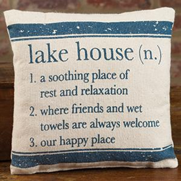 8X8" Small Canvas Lake House Pillow (Pack Of 13) (99200)