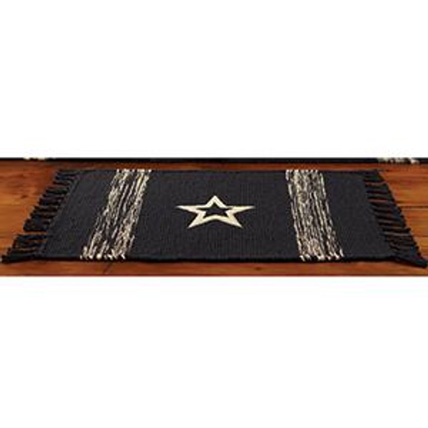 13X19" Black Classic Star Placemat (Pack Of 7) (99396)