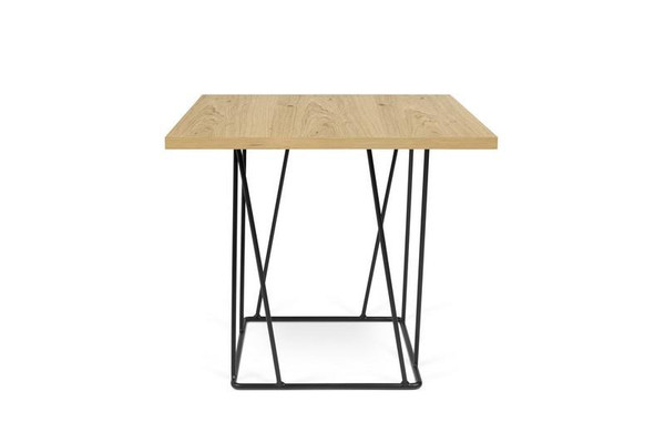 Helix Square Side Table Oak/Black Lacquered Steel 5603449626838