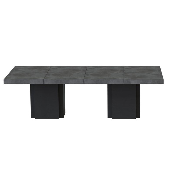 Dusk 2 51'' Dining Table (Set Of 2) Concrete Look/Black 5603449613241