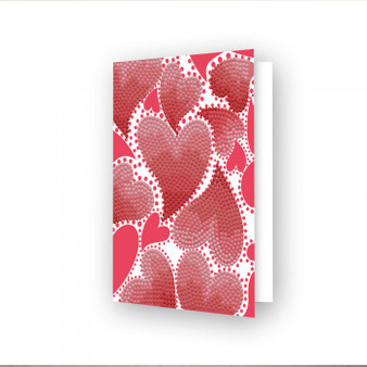 Hearts Swirl Greeting Card Diamond Painting Kit