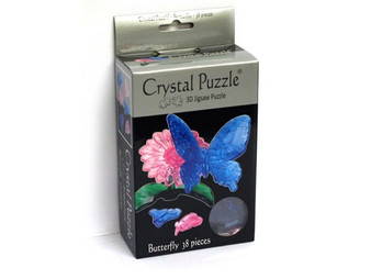 Crystal Puzzle Blue Butterfly
