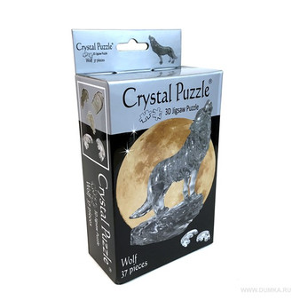 Crystal Puzzle Wolf Silver