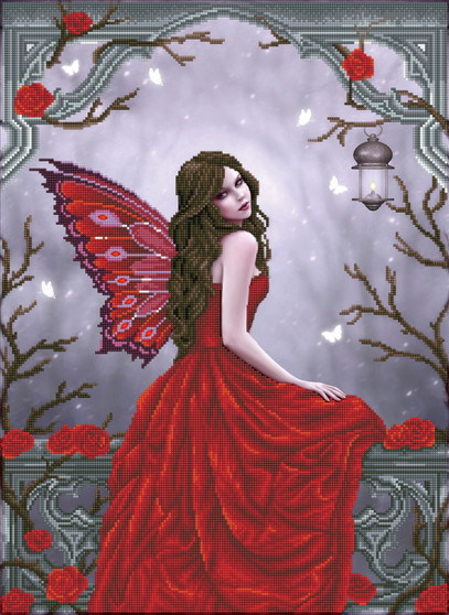 Winter Rose Fairy Diamond Painting Kit