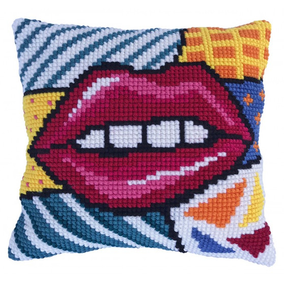 Patchwork Kiss Sudan Cushion