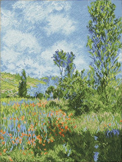 View of Vetheuil (après Claude Monet) Diamond Painting Kit