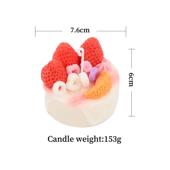 Strawberry Mandarin Cake Candle