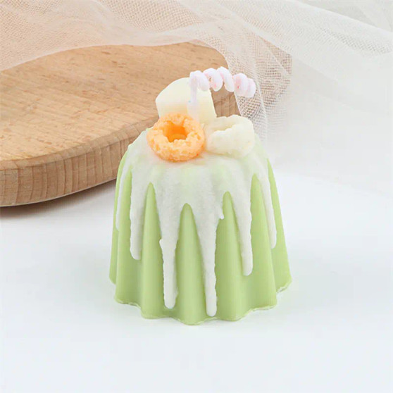 Green & Orange Creamy Puddings Candle Set