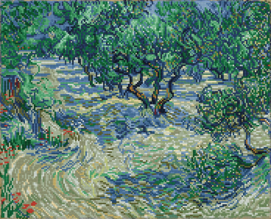 Olive Orchard (apres Van Gogh) Diamond Dotz Kit