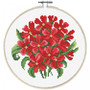 Red Bouquet No Count Cross Stitch Kit