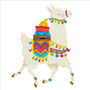 Holiday Lama No Count Cross Stitch Kit