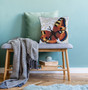 Blue Butterfly Sudan Cushion