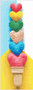 Icecream Hearts Diamond Painting Kit