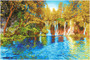 Picturesque Falls Plitvice Lakes National Park Croatia Diamond Painting Kit