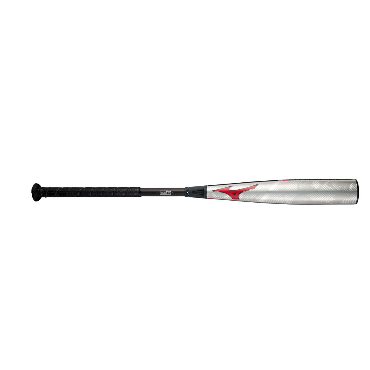 DUALITY HYBRID BBCOR Baseball Bat (-3), Grey/Red - Mizuno USA