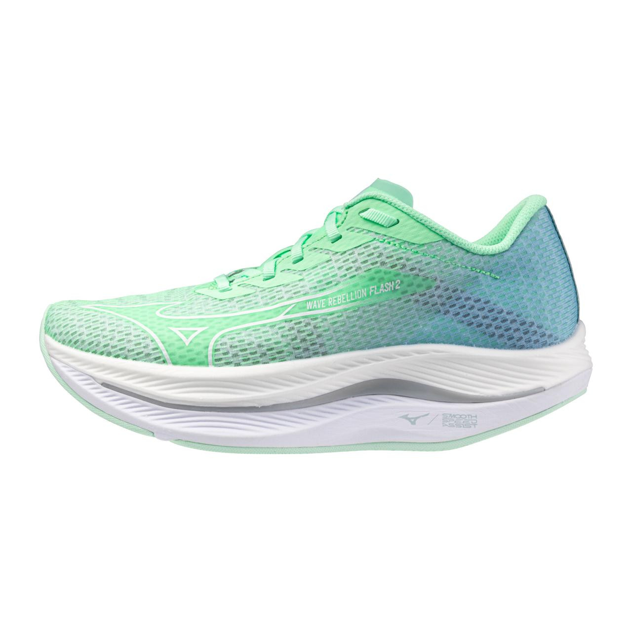 Mizuno Wave Rebellion Flash2ミントグリーン Women's Wave Rebellion Flash 2 - Neutral Lightweight Running Shoe