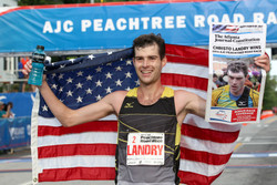MIZUNO BRAND AMBASSADOR CHRISTO LANDRY WINS THE 2014 AJC PEACHTREE 10K