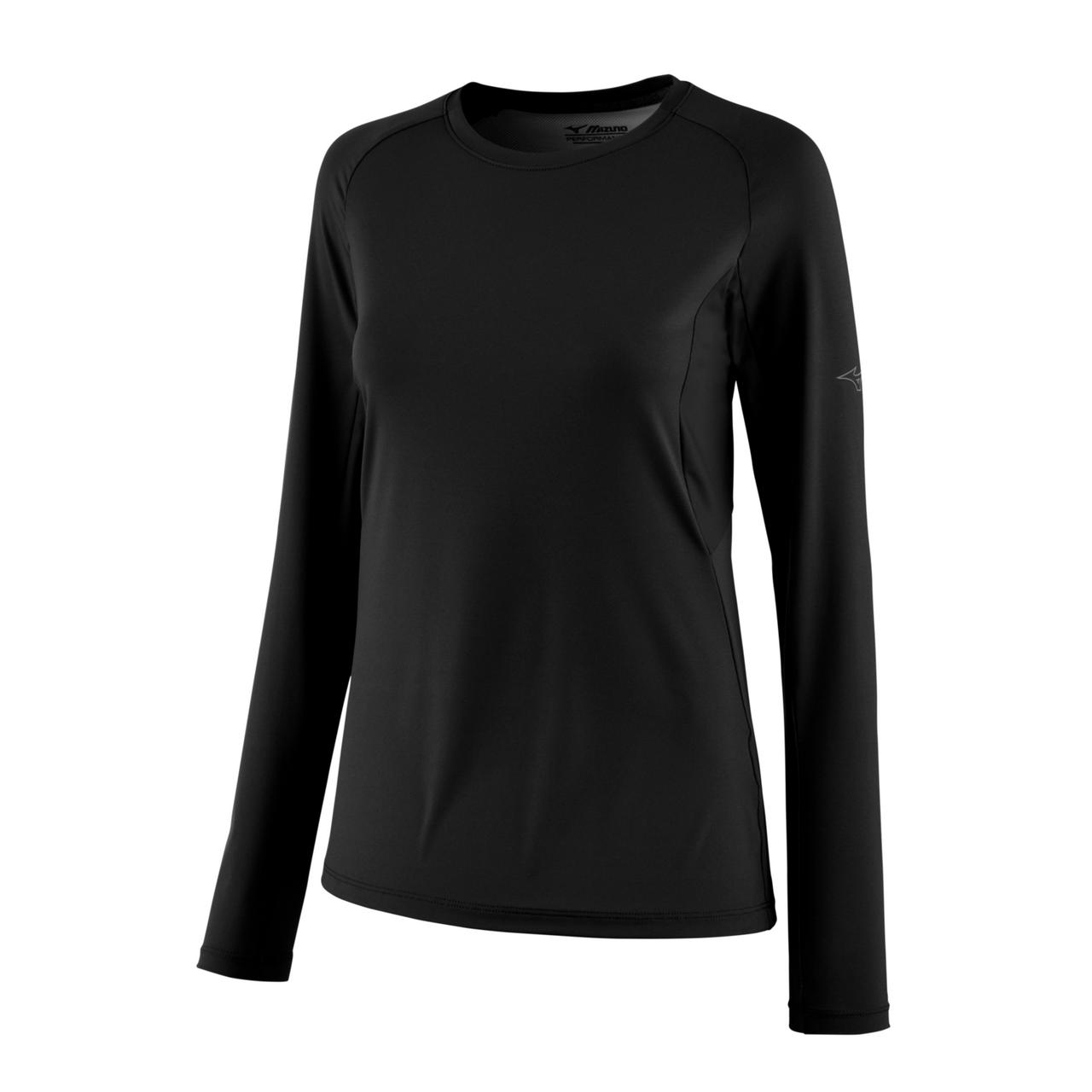◆MIZUNO◆FX Women's High Neck Down Jumper◆ CHIFIGNO Blue Women Bodysuit Tops High Neck Blue Long Sleeve
