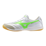 Morelia Sala Elite IN Indoor Soccer Shoe, White/Neon Green