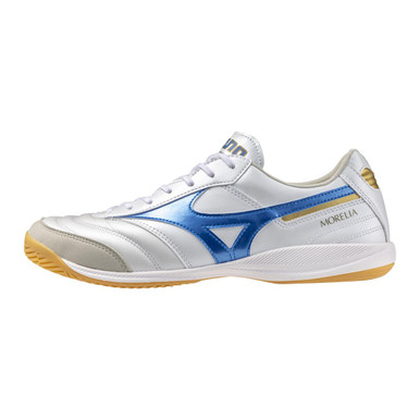 放送大学 割引 Soccer Indoor Elite Sala Morelia Shoe, Blue White/Mugen シューズ