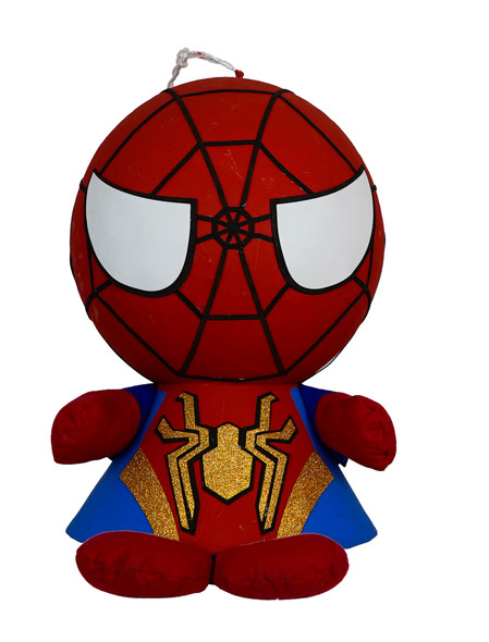 Piñata bolita Spiderman logo dorado