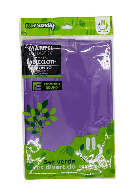 Mantel Redondo Morado 213cm de radio Party Is One