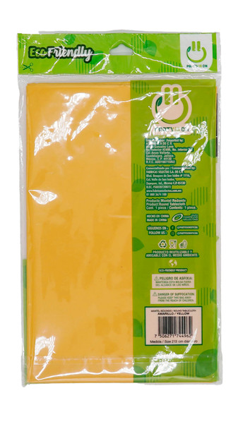 Mantel Redondo Amarillo 213cm de radio Party Is One