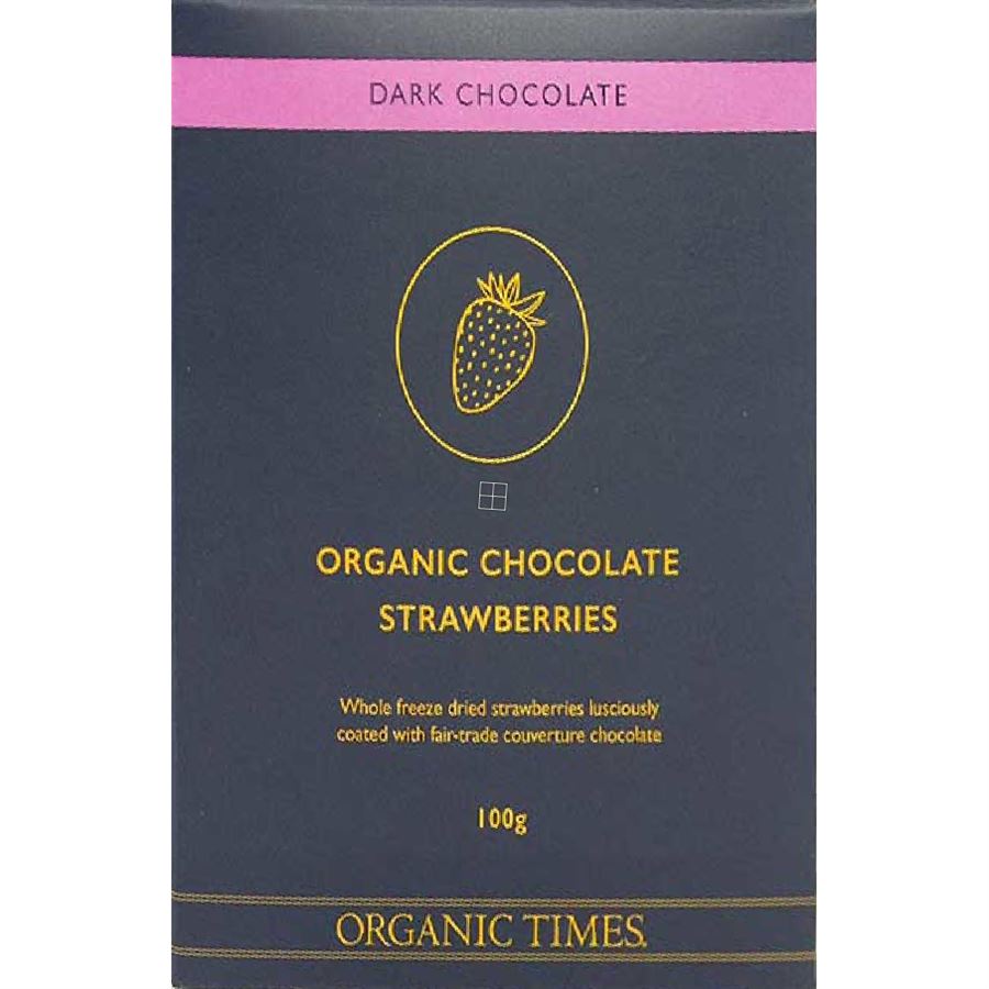 Organic Times Dark Chocolate Strawberries