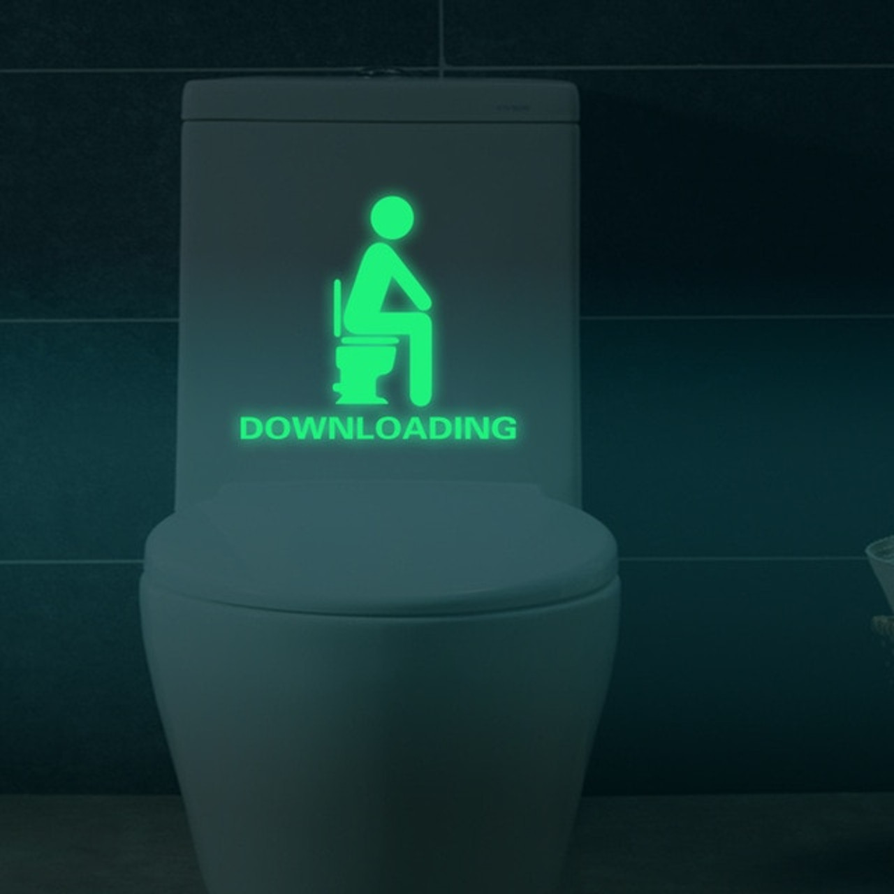 Glow in dark toilet stickers