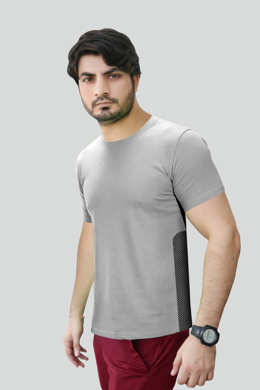 T- shirt with ventilation mesh — VentT — Slate
