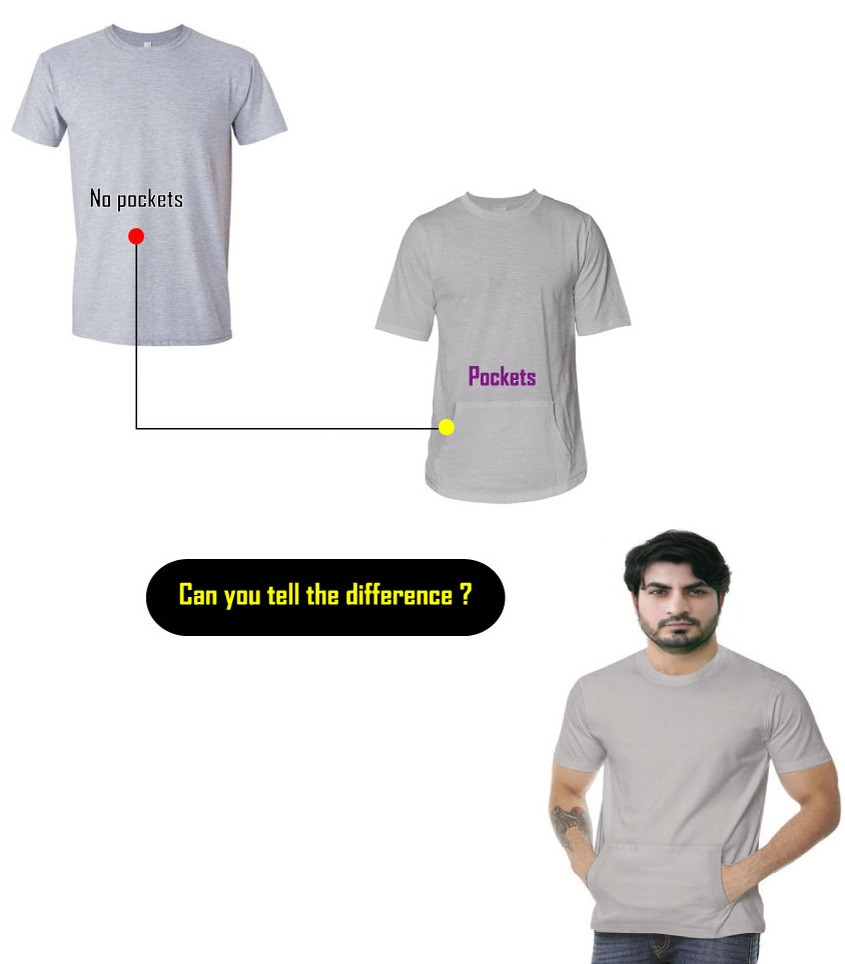 Kangaroo pocket tshirts & tank tops