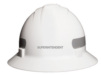 Reflective hard hats with Pro ID  - Superintendent  .  Protitle  