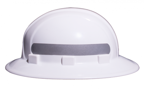 Omega II Full Brim Mohawk - Reflective Hard Hat - Silver