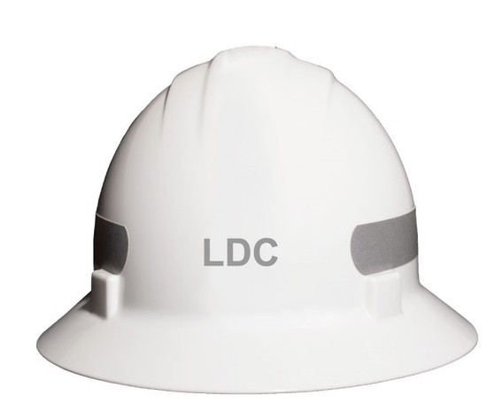 Reflective LDC safety hats - Rounded corners - Silver