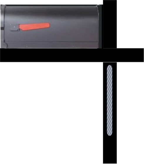 Mailbox Hi – Viz reflector - Reflective rounded  ends -Gray – Segmenta