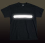  Reflective T-shirt - horizontal bar front &  vertical  bar in  rear  Heather Grey