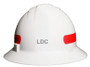 Reflective LDC safety hats - Rounded corners - Red