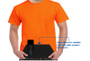 HI - VIZ  T-shirt  UtileeT -  Double pocket with zipper  closure  -  Orange