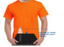 HI - VIZ  T-shirt  UtileeT -  Double pocket with zipper  closure  -  Orange