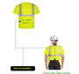 HI - VIZ  ANSI T-shirt with utility pocket  :  utileeT -  JW   - Type R Class 2-  Yellow